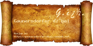 Gaunersdorfer Ábel névjegykártya